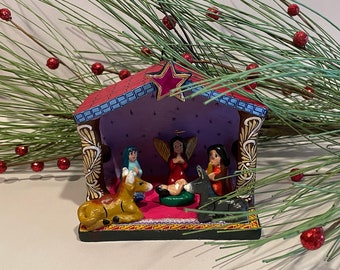 Mexican NATIVITY Set,  Mexican Nativity, Mexican Creche, Christmas Decor Mexico,