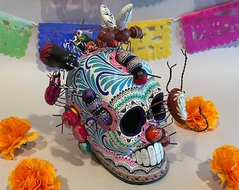 Dzień Zmarłych Czaszka, Calavera, Dia de Muertos, Meksyk Tradycyjny Dzień Zmarłych, Montesinos Dia de los Muertos