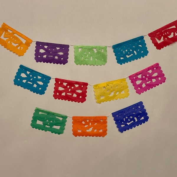 DAY of the DEAD, Papel Picado, MINI, Dia de Muertos, Mexican Banner, Small Papel Picado, Mini Papel Picado Banner