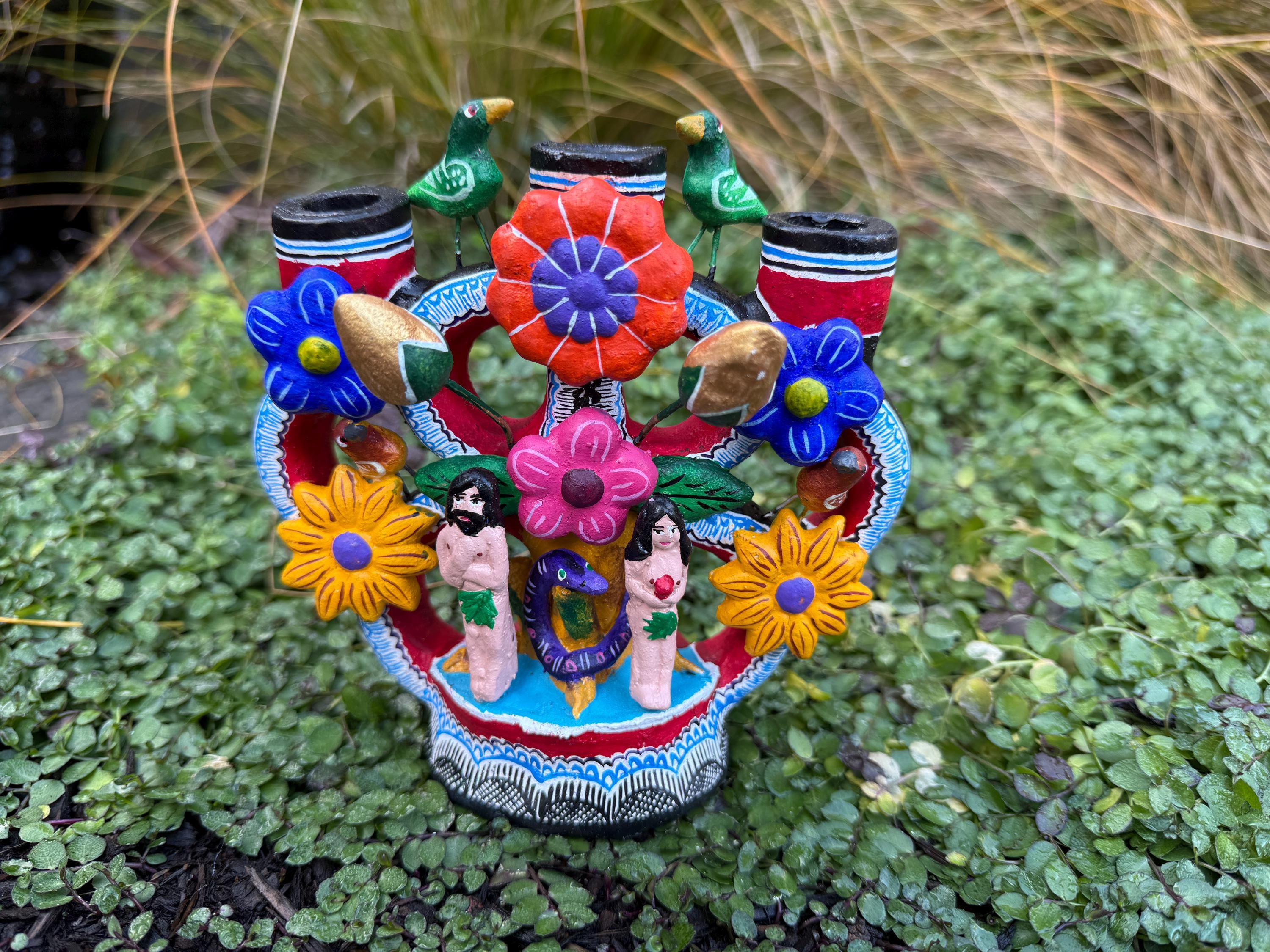メキシコ 生命の樹 Árbol de la Vida 焼き物 陶芸 伝統工芸 TREE of LIFE Candelabra, Clay, Mexican Tree of Life, Mexican