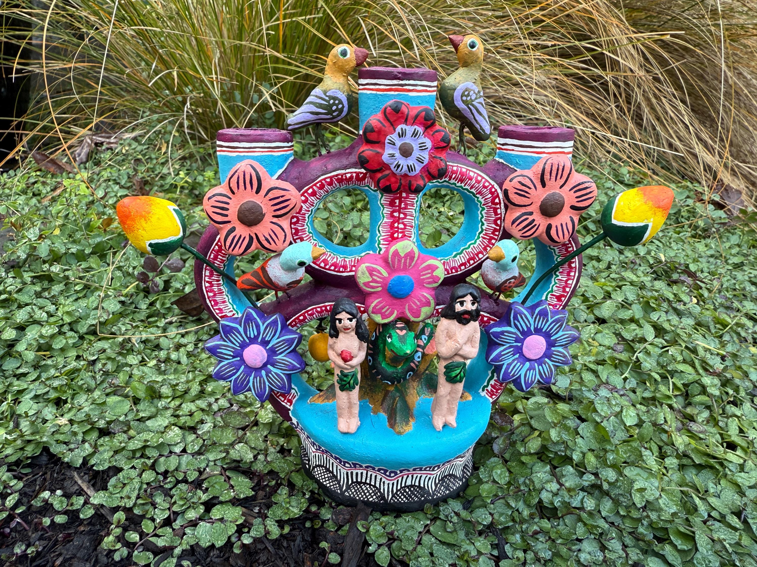 TREE of LIFE Candelabra, Clay, Mexican Tree of Life, Mexican