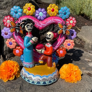 Heart Shaped Day of the Dead &quot;Proposal&quot;, Mexican Wedding, Day of the Dead Calaveras, Dias de los Muertos, Mexican Heart