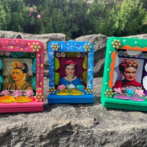 Frida Nicho, Small, Wooden, Frida Image, Mexican Nicho, Mexico Religious Art, Mexico Miniature Art