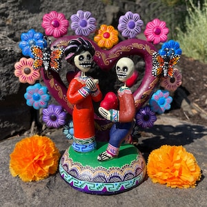 Heart Shaped Day of the Dead &quot;Proposal&quot;, Mexican Wedding, Day of the Dead Calaveras, Dias de los Muertos, Mexican Heart