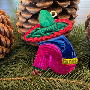 Cowboy Ornament, Tin Cowboy Ornament, El Vaquero, Mexican Tin Cowboy Ornament