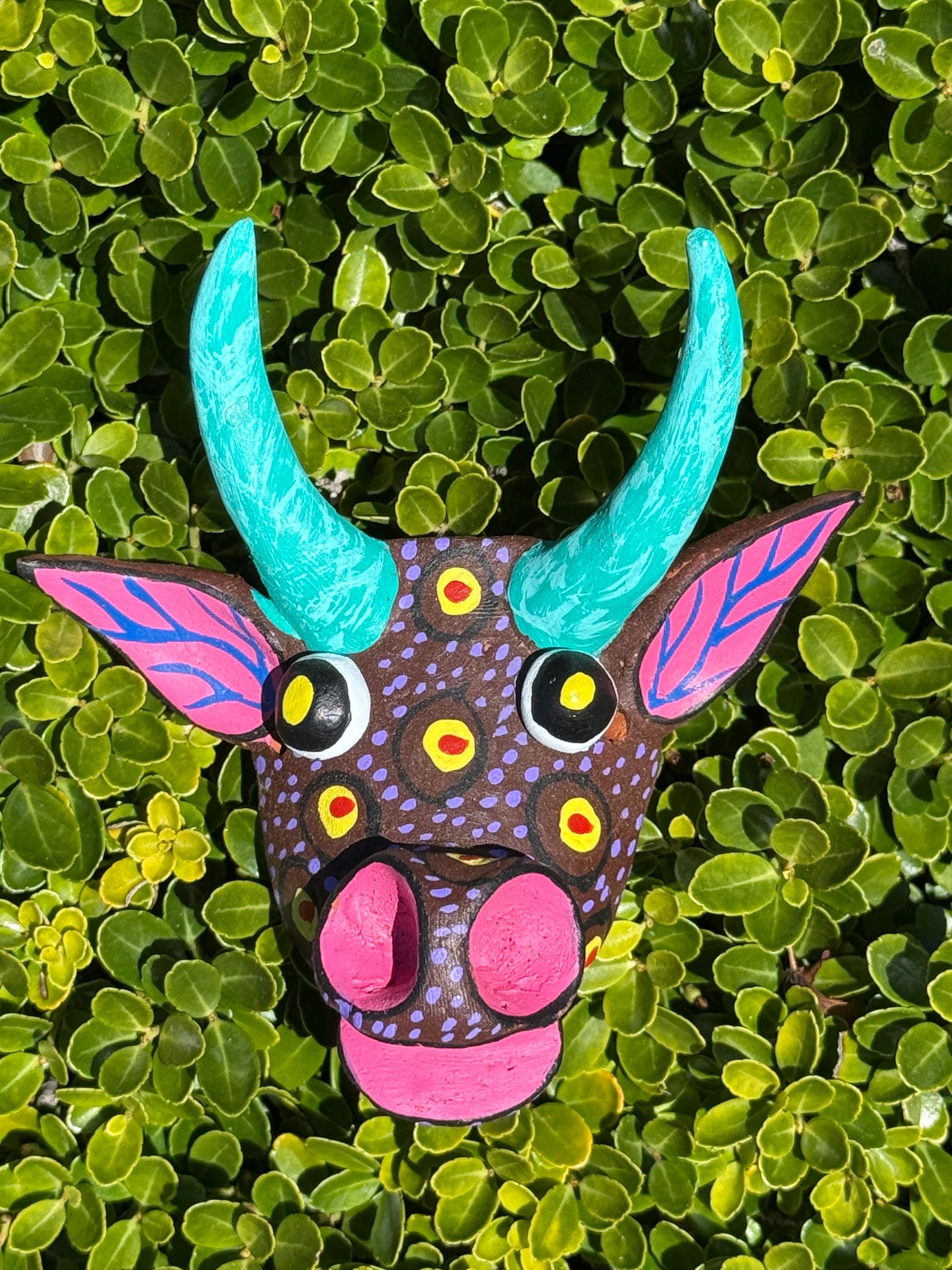 メキシコのお面 ミチョアカン州の小さな「悪魔」の仮面、メキシコの民芸品
