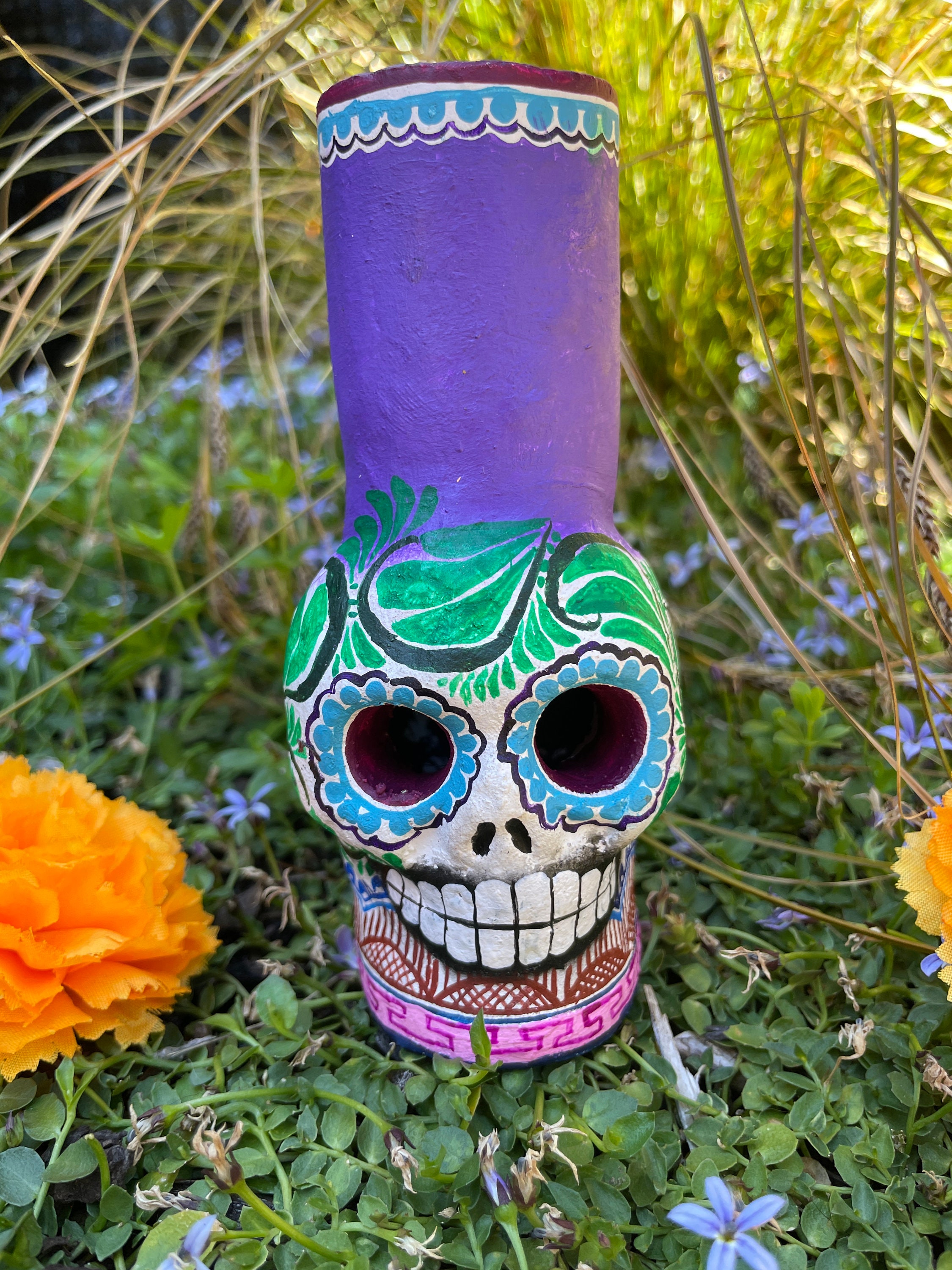 Dia De Los Muertos Candelabra, Day of the Dead Skull, Mexican Altar ...