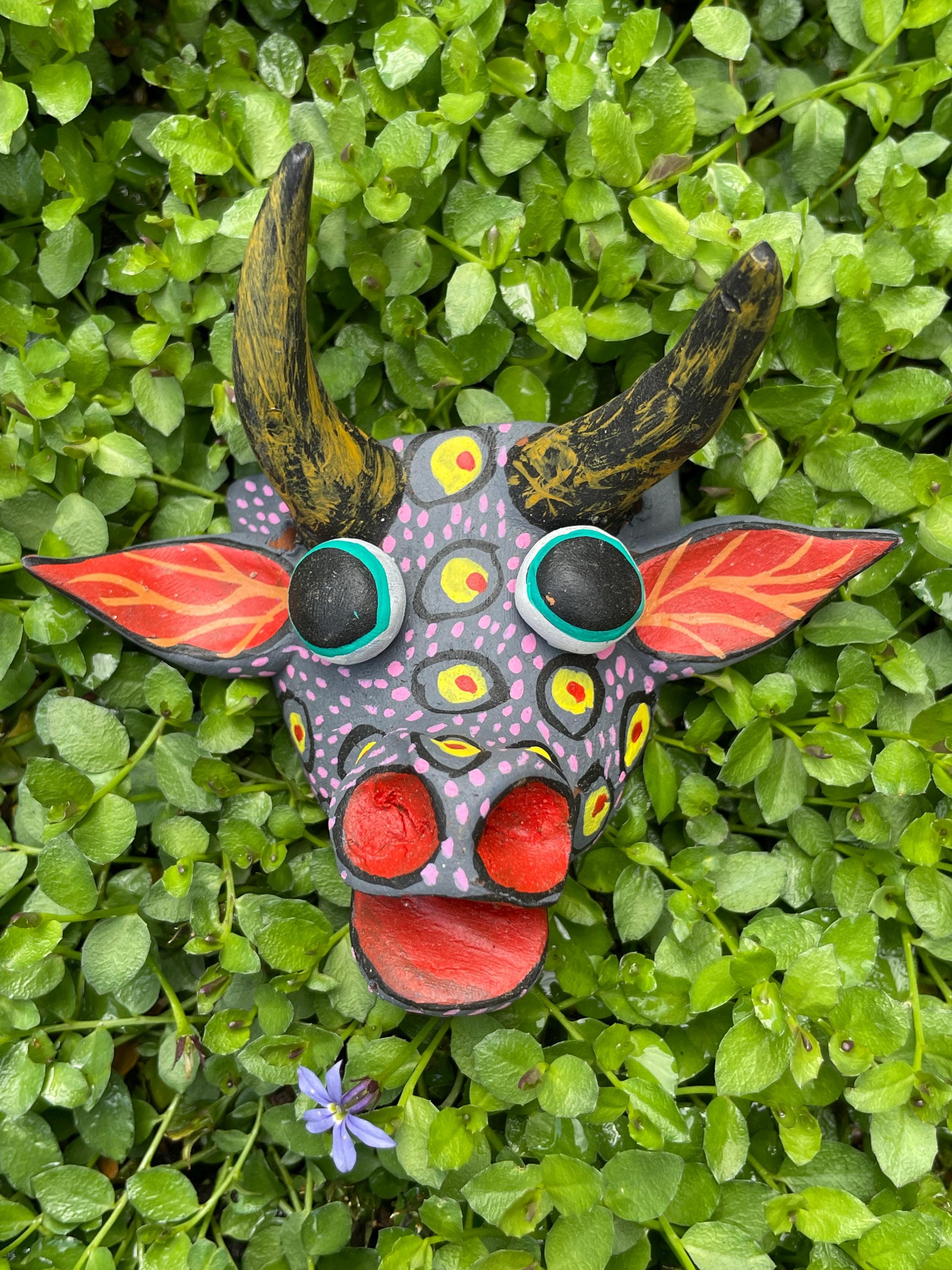 Devil Masks From Michoacan, Ocumicho Folk Art, Mexican Clay Mask