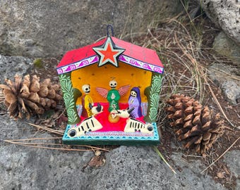 Presépio do Dia dos Mortos, Grande, Decoração do Dia dos Mortos, Decoração do Dia de los Muertos, Presépio Mexicano, Presépio Mexicano, Presépio do Dia dos Mortos
