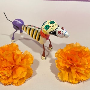 Day of the Dead CATRINA Dog, Dia de los Muertos Dog, Dog with Skull, Miniature Day of Dead Dog, Calavera Dog