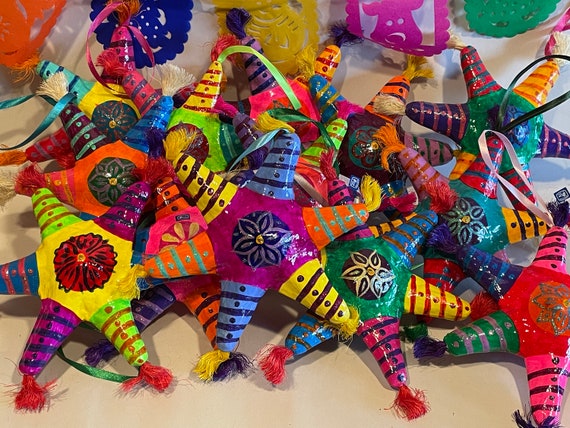 LARGE Mexican PINATA Ornaments, Mexican Christmas Ornament, Paper