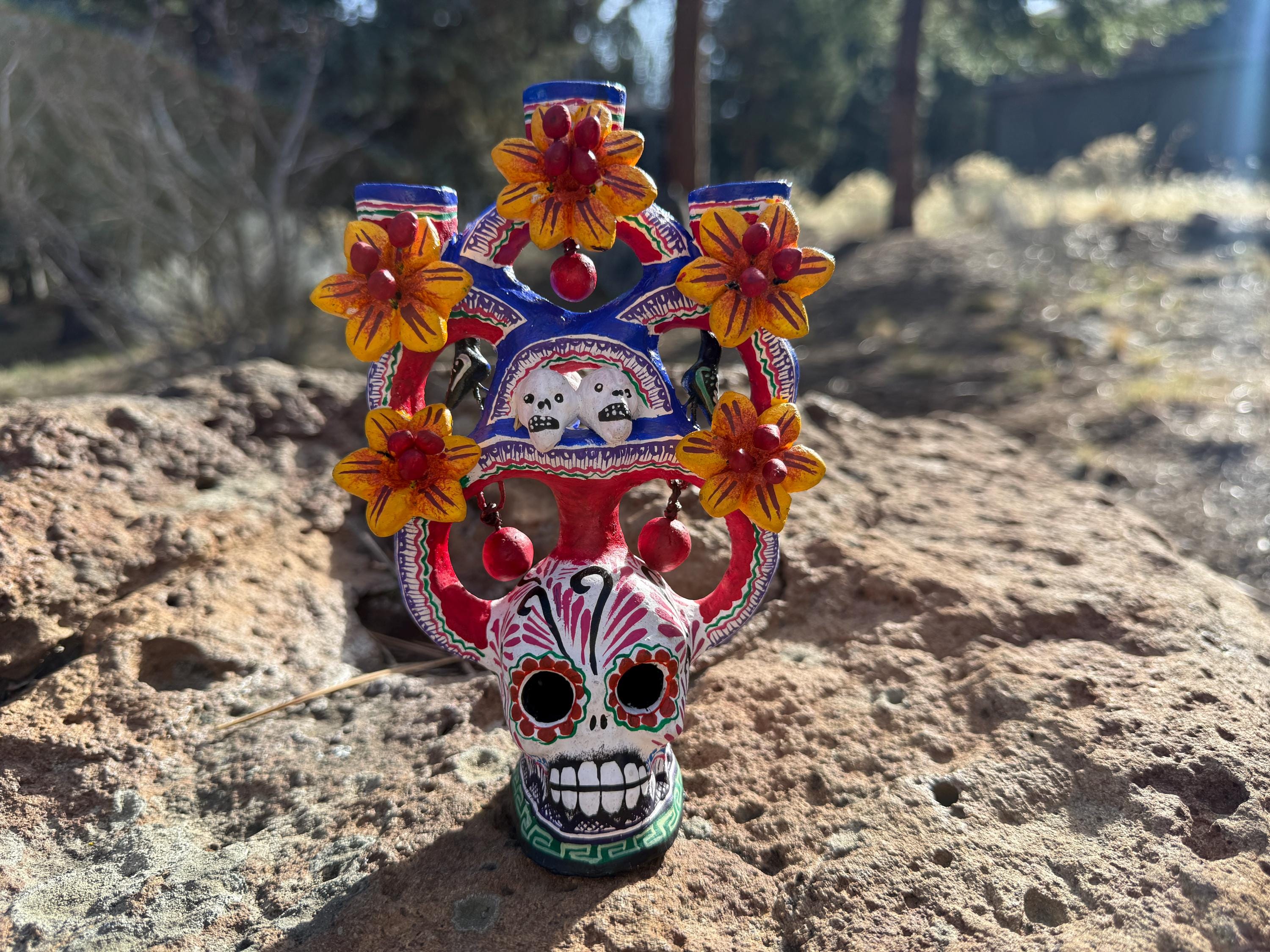 Mexican Skull Candelabra - Etsy