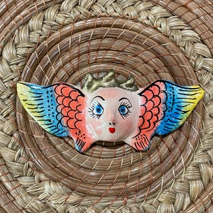 ADORNO DE ANGEL QUERUBÍN, Ángel mexicano, Querubín mexicano, Adorno de ángel de arcilla, Navidad en México, Adorno navideño mexicano