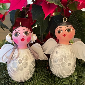 ANGEL Ornaments, SILVER, Mexican Angel Ornaments, Mexican Christmas Ornament, Mexican Angel, Christmas Ornament Mexico