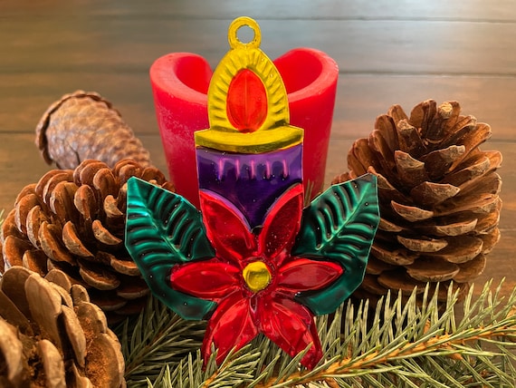 Weihnachtsstern, Weihnachtsstern Ornament aus der Dose, Weihnachtsstern,  Weihnachtsstern, Ornament aus der mexikanischen Dose, Ornamento Nochebuena  - Etsy.de