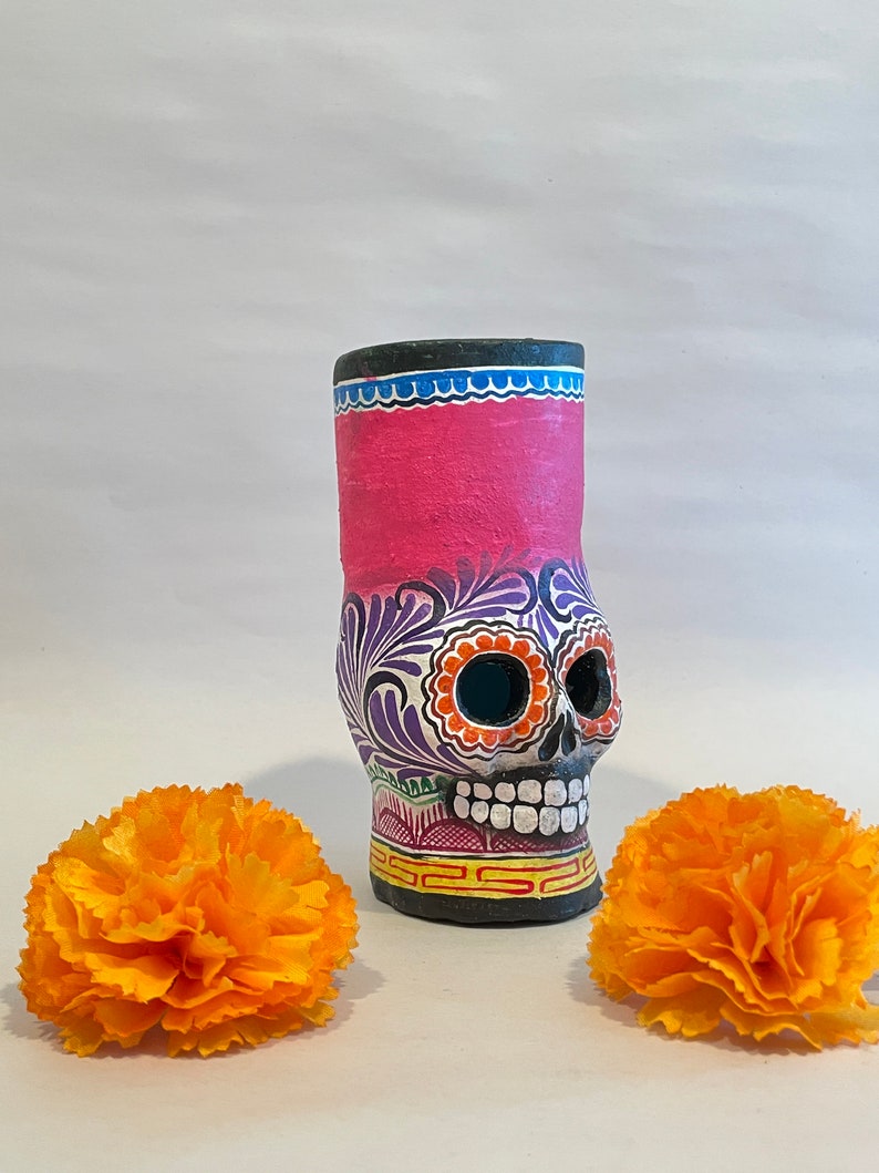 Dia De Los Muertos Candelabra Day of the Dead Skull Mexican Etsy
