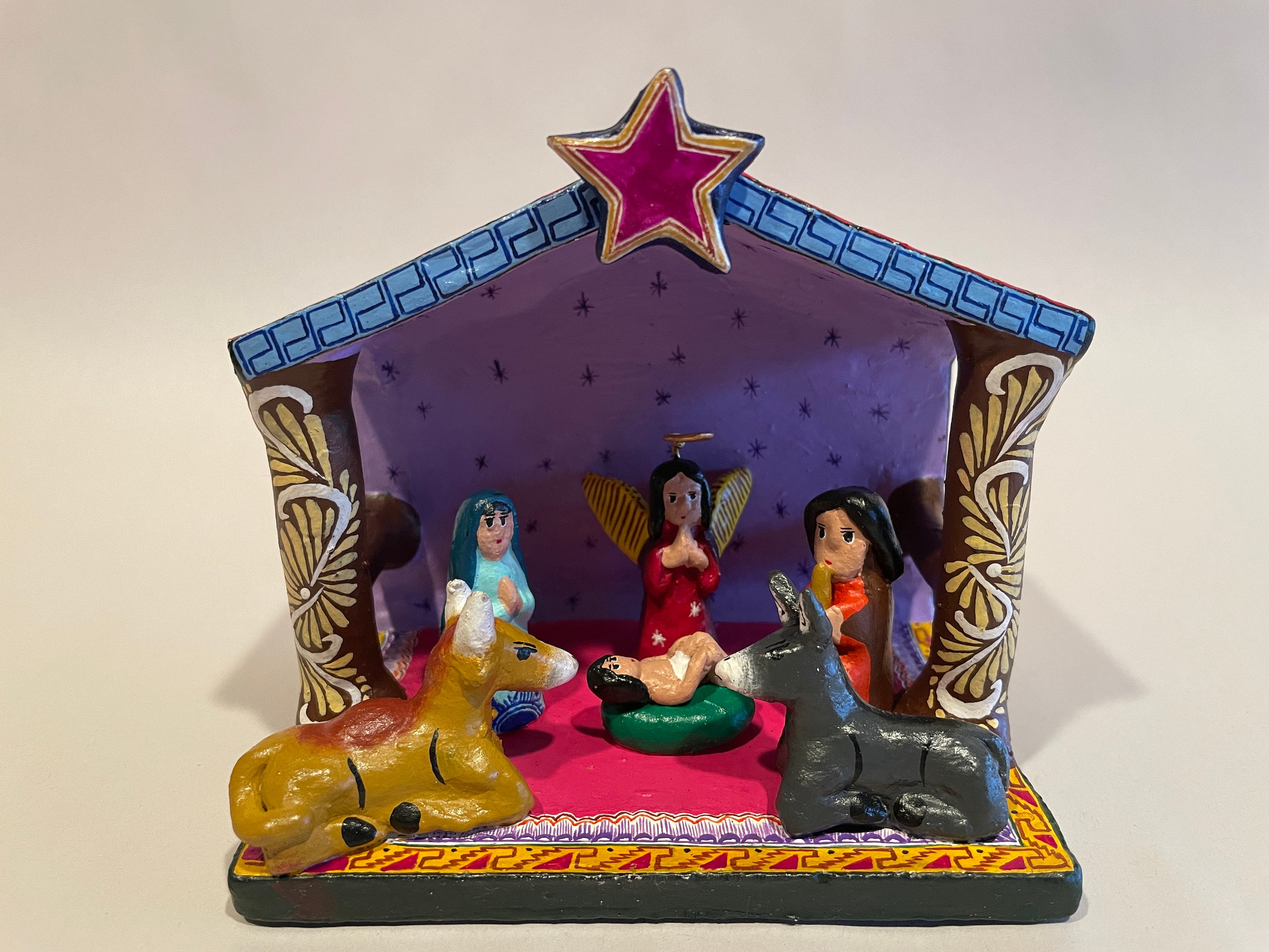 Mexican NATIVITY Set Mexican Nativity Mexican Creche Etsy
