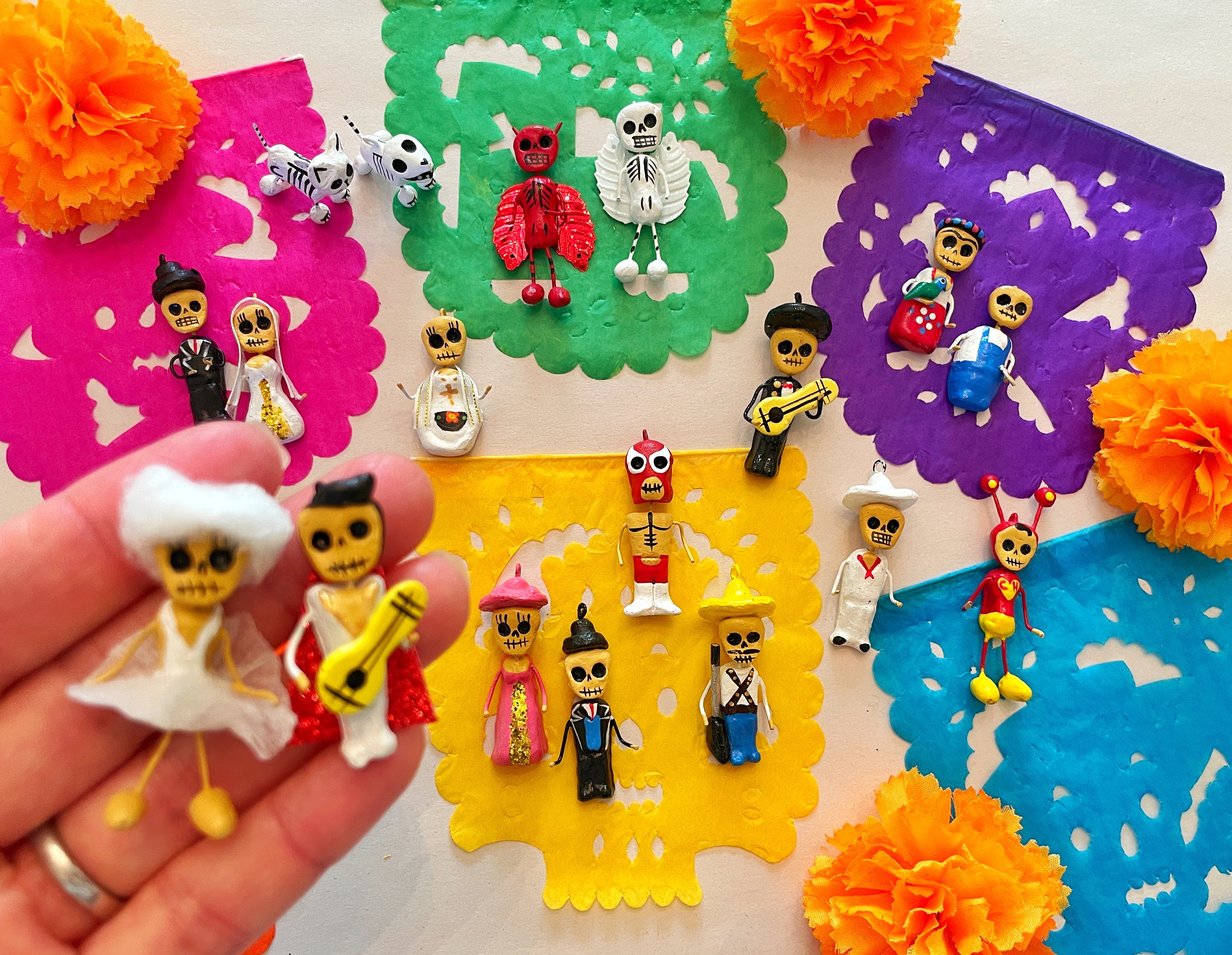 ミニカラベラ装飾品、メキシコ祭壇、メキシコオフレンダ、ミニチュア