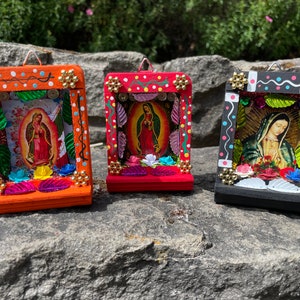 Guadalupe Nicho, klein, aus Holz, JUNGFRAU von GUADALUPE Bild, mexikanischer Nicho, Mexiko religiöse Kunst