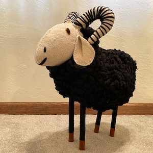GIANT HANDMADE Billy Goat -ONE of a Kind, Mexican Plush Toy, Mexican Plushie, Goat Plushie, Mexican Toy