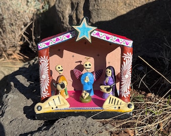 Presépio do Dia dos Mortos, Grande, Decoração do Dia dos Mortos, Decoração do Dia de los Muertos, Presépio Mexicano, Presépio Mexicano, Presépio do Dia dos Mortos
