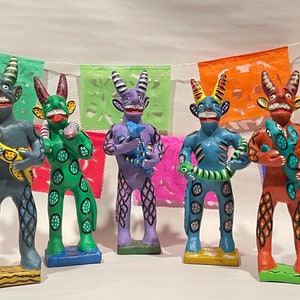 Ocumicho Devils, Mexican Folk Art, Ocumicho Folk Art, Ocumicho Diablo, Mexican Traditional Art