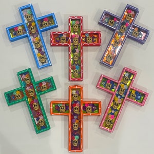 Frida Calavera Cross, Wooden, Frida Nicho Calavera, Mexican Nicho, Frida Day of the Dead