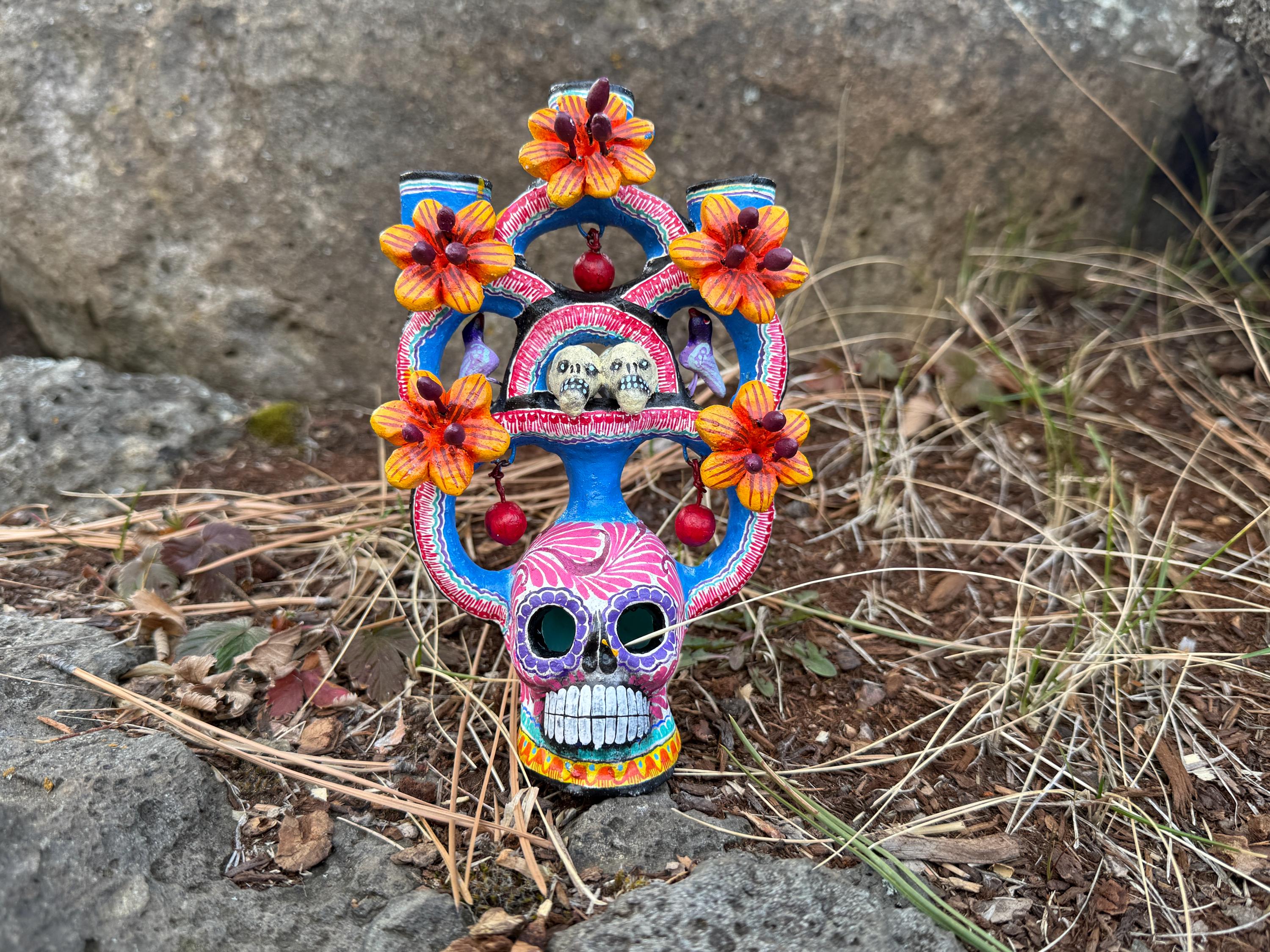 Mexican Skull Candelabra - Etsy