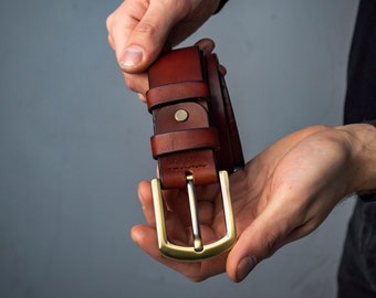 Ceinture en cuir, ceinture en cuir pleine fleur, ceinture en cuir marron, ceinture en cuir pour homme, ceinture en cuir pour femme, ceinture cadeau, cadeau pour petit ami