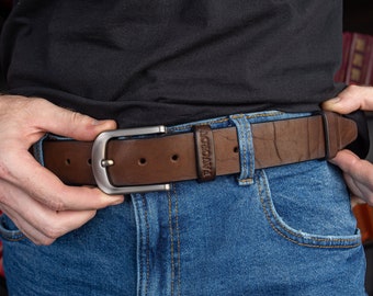 Full Grain Leather Belt, Classic Leather belt, Brown Leather Belt, Mens Leather Belt, Womens Leather Belt, Gift belt, gift for boyfriend