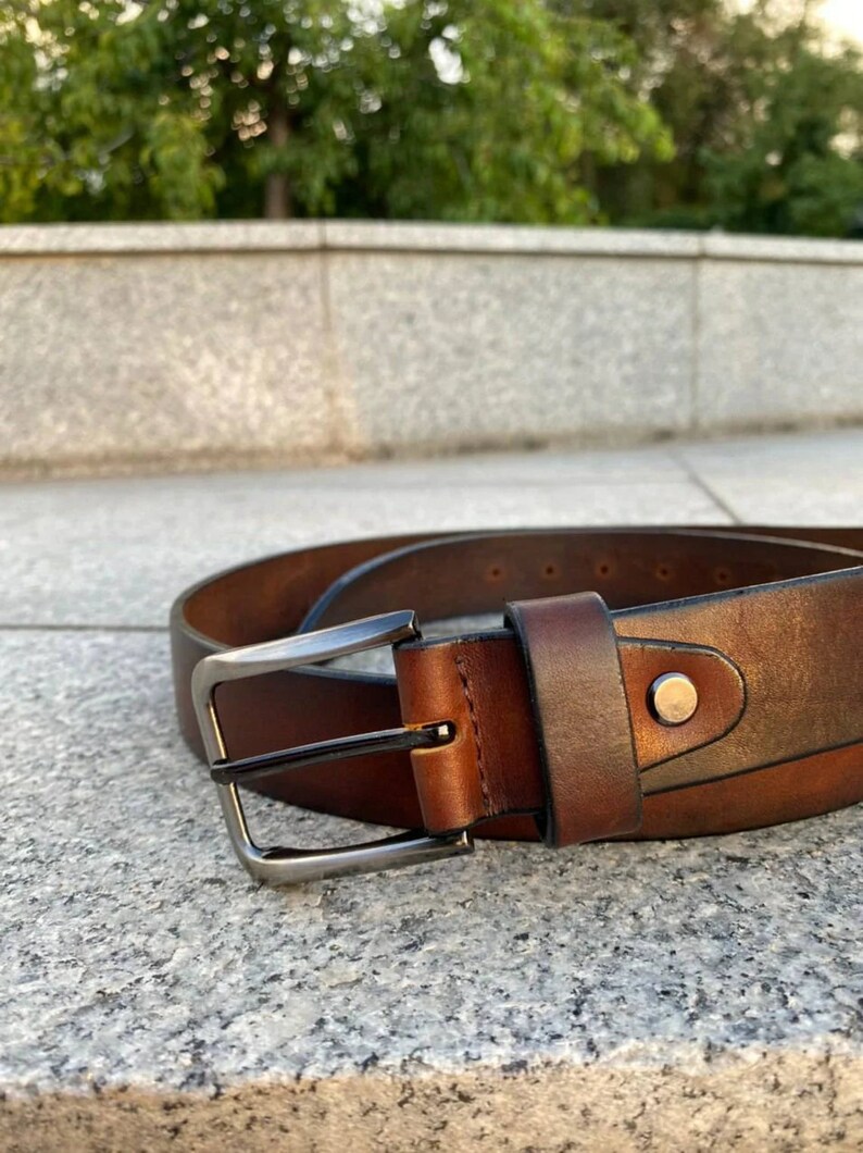 Leather Belt, Full Grain Leather Belt, Brown leather belt, Womens Leather Belt, Mother's day gift, Gift for her, Casual Leather Belt image 8