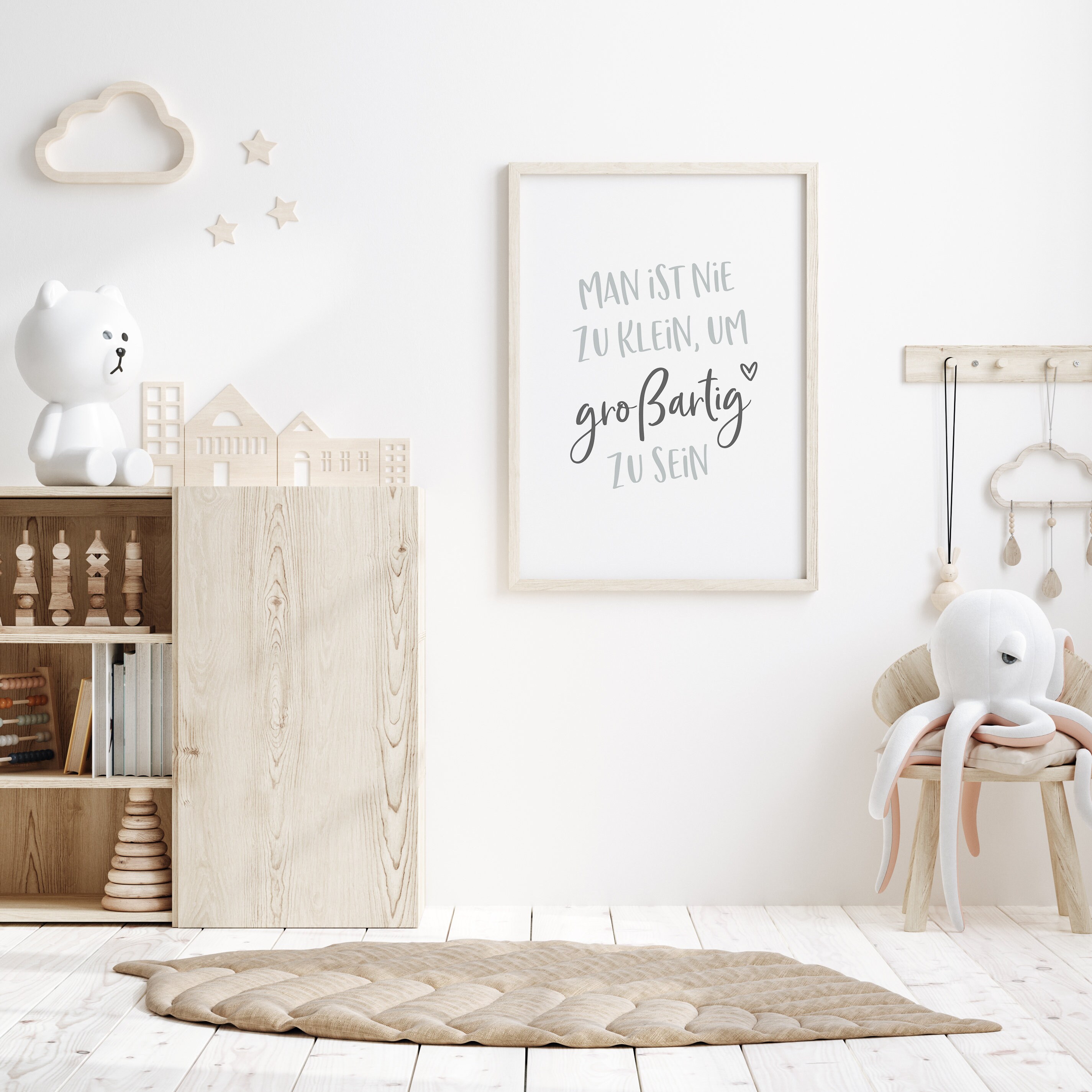 Poster Kinderzimmer Spruch Man ist nie zu klein um Etsy