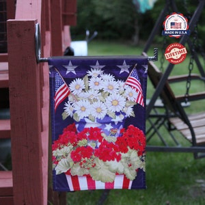 Mini Flag Holder w/ Horseshoe Base, House Flagpole, Deck Flag Hanger, Garden Flag Holder, Summer Garden Flag - Buy 4 Get One Free!