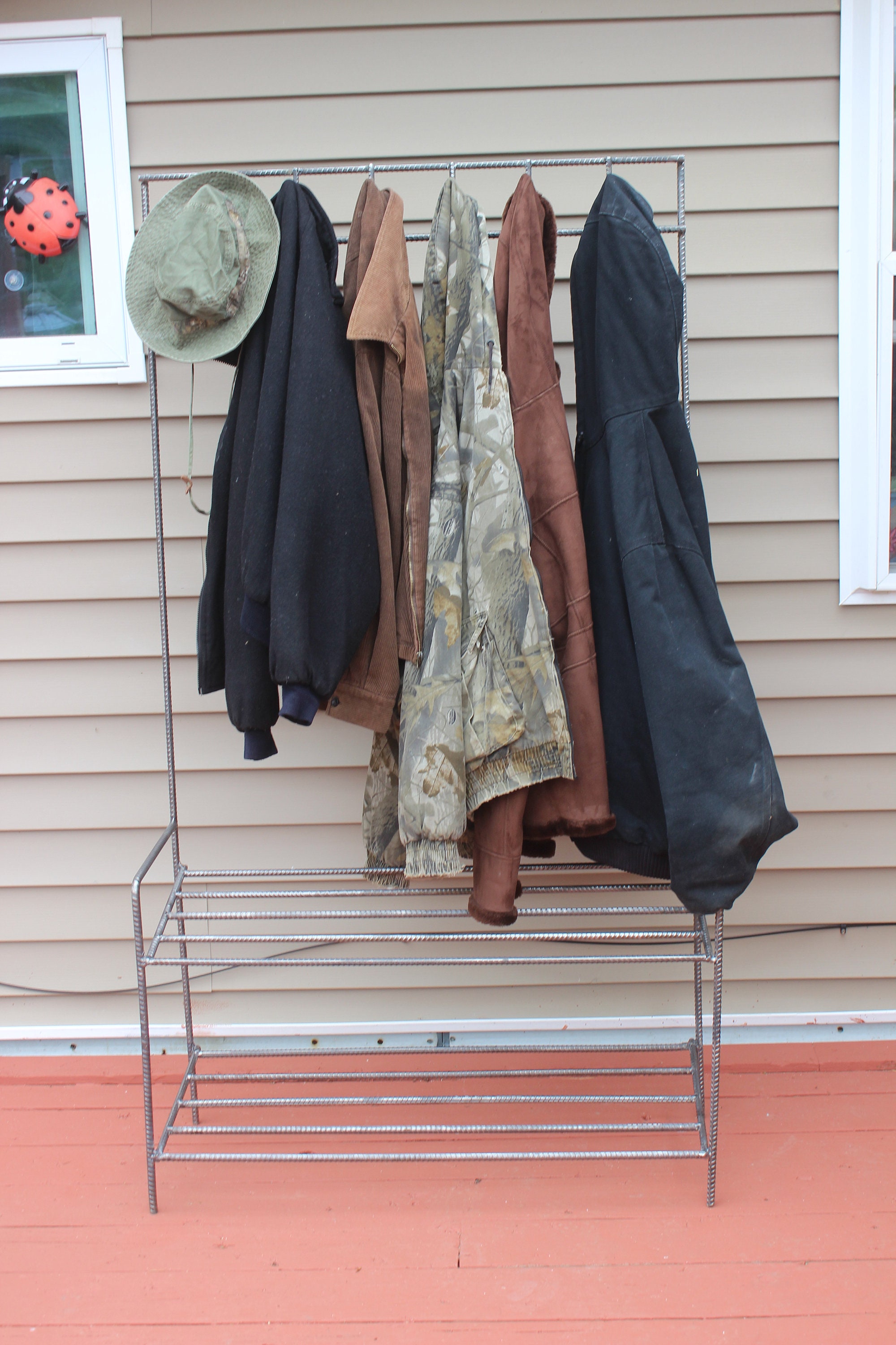 Rustic Coat and Shoe Rebar Rack Combo Country Home Shoe & Etsy