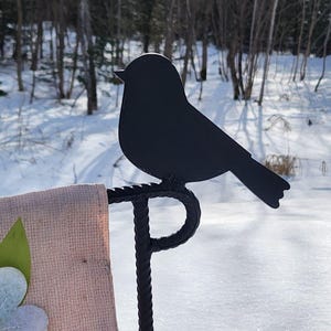 Bird Garden Flag Holder, Garden Flag Stand, Camp Site Marker, Grave Site Memorial, Yard Flag Stand, Summer Garden Flag, Sign Holder