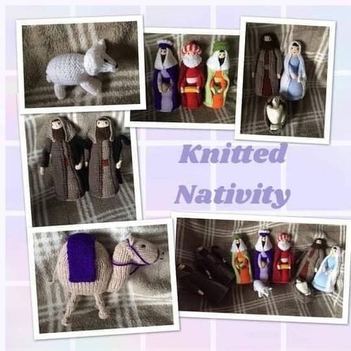 Handmade Knitted Nativity Set Etsy