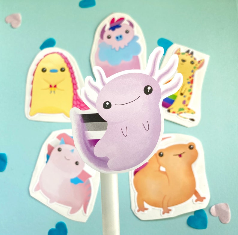 Sticker Pack cute animal pun for queer and gay pride Lesbian Lizard Sticker in LGBTQ Lizbian