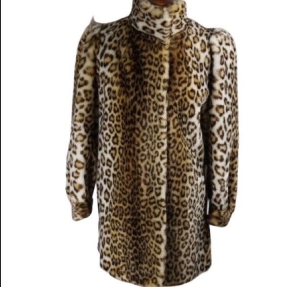 Hilmoor NY Leopard Print Synthetic Fur Coat