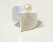 Silber Ring mit Perle