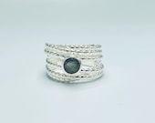 Labradorit Ring, Silber