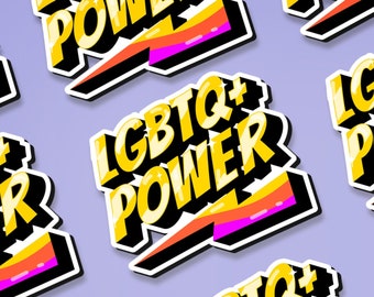 LGBTQ+ Power | Wasserdichte Aufkleber | Stolz E-| Laptop-Aufkleber | Vinyl