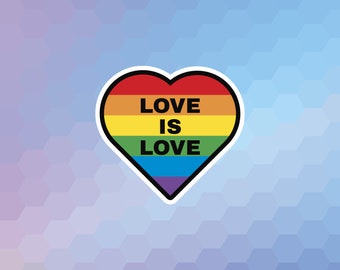 Liebe ist Liebe | LGBTQ+ Ally | Vinyl | Premium Sticker | Die-Cut | Wasserdicht