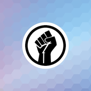 Black Lives Matter Round Vinyl Sticker | Black pride | Vinyl | Black Lives Matter Support | Indoor/Outdoor Stickers | BLMR GV-001