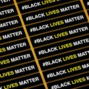 Black Lives Matter Bumper Sticker | Glossy Vinyl Sticker | Die-Cut Sticker| Waterproof | Car Decal