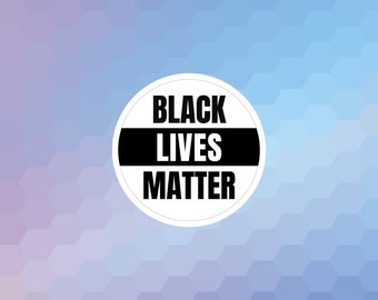 Black Lives Matter | Glossy Vinyl Aufkleber | Die-Cut Sticker| Wasserdicht | BLMR-GV002