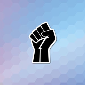 Black Lives Matter Fist | Black pride | Black Fist | Waterproof Sticker | Black Lives Matter Support | Laptop Stickers | BLMFIST-GV002