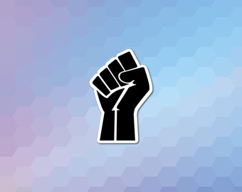 Black Lives Matter Fist | Black pride | Black Fist | Waterproof Sticker | Black Lives Matter Support | Laptop Stickers | BLMFIST-GV002