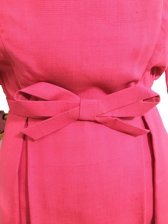 Rare Early 1950s Liberty of London pink silk dress - image 5