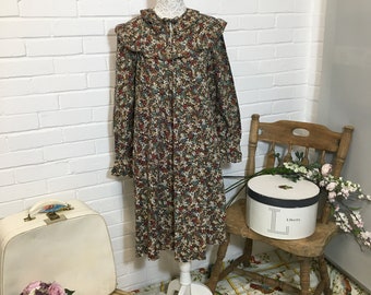 1970s floral smocked dress by Mabs