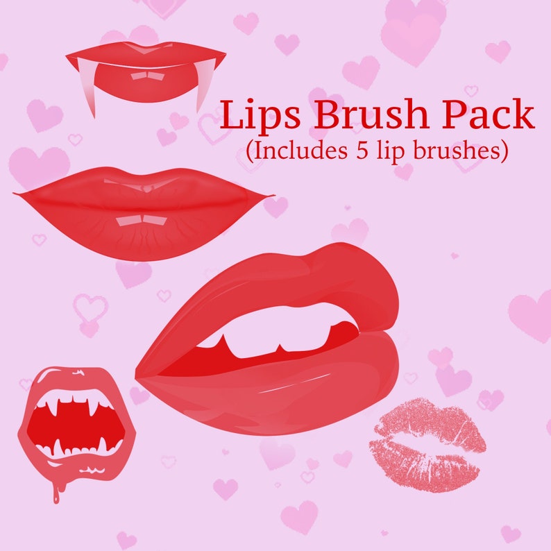 Photoshop Lips Brush Pack - Etsy
